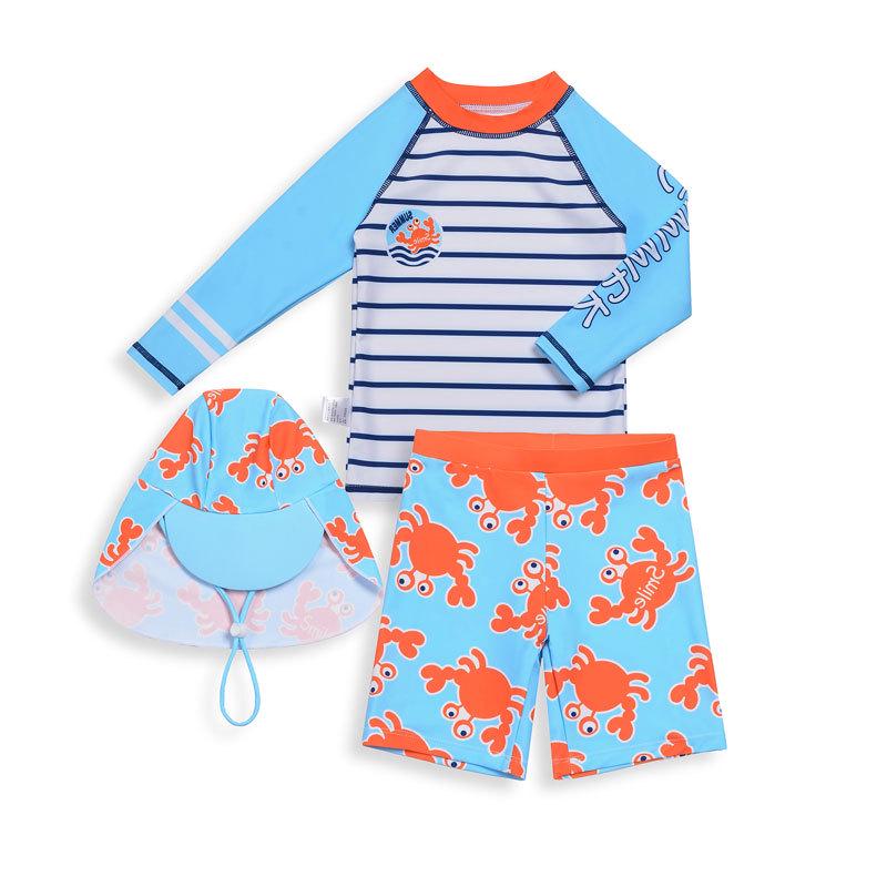 Cross-border Cute Crab Long Sleeve 3-Piece Swimsuit Set for Children - Includes Top, Shorts, and Sunscreen Beachwear. 150 (Height 140cm, Weight up to 65 jin)
Cross-border Cute Crab Long Sleeve 3-Piece Swimsuit Set for Children - Includes Top, Shorts, and Sunscreen Beachwear. 150 (Height 140cm, Weight up to 65 jin)