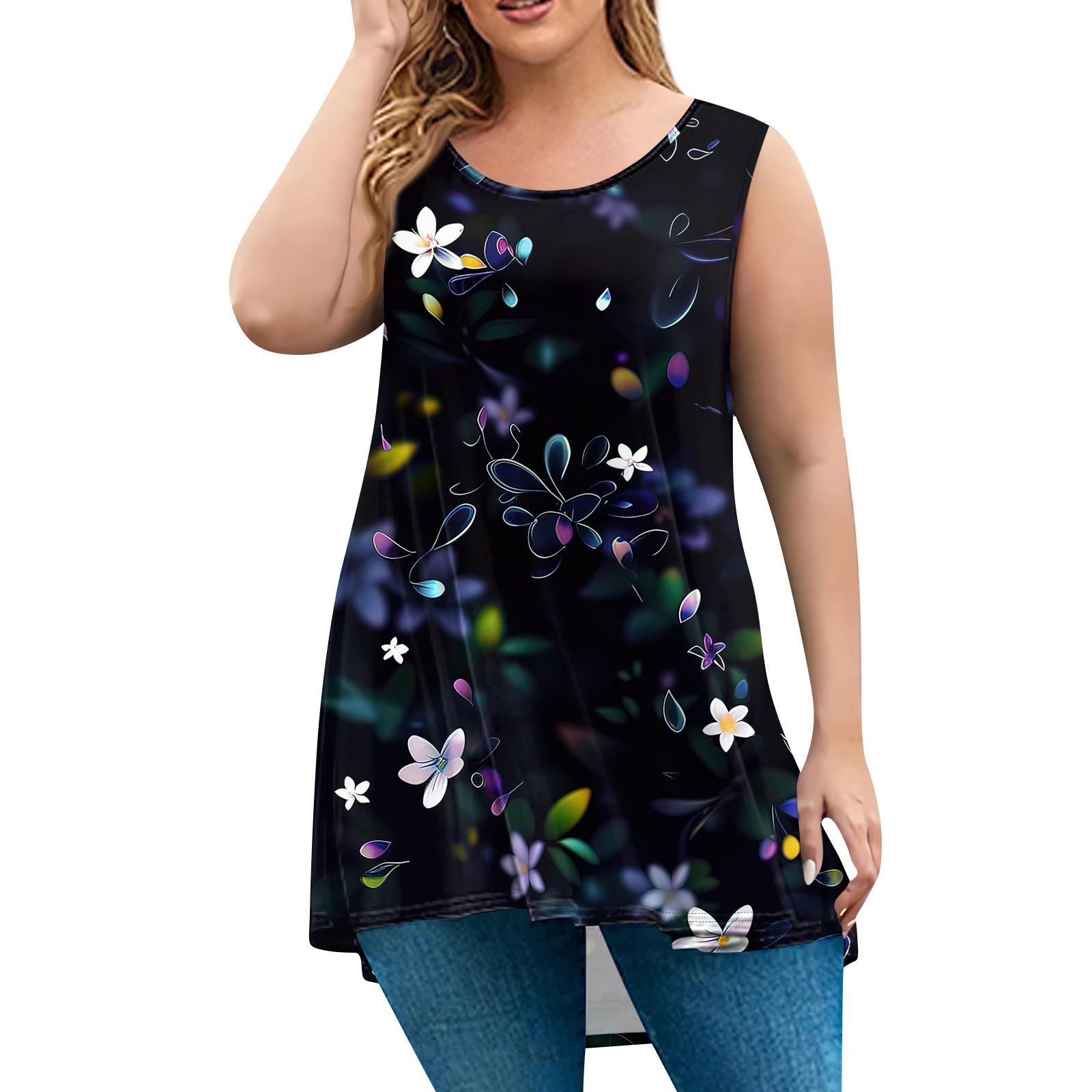 Женская мода большого размера с круглым вырезом без рукавов повседневный свободный пуловер с принтом XL чёрный
Женская мода большого размера с круглым вырезом без рукавов повседневный свободный пуловер с принтом XL чёрный