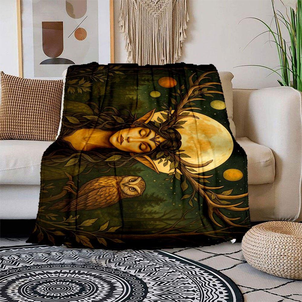 Enchanted Forest Moonlit Owl Fantasy Wall Art Print Blanket Flannel Throw Blanket for Sofa, Bed, Travel, Camping, Office, Couch, Chair, And 150x180cm
Enchanted Forest Moonlit Owl Fantasy Wall Art Print Blanket Flannel Throw Blanket for Sofa, Bed, Travel, Camping, Office, Couch, Chair, And 150x180cm