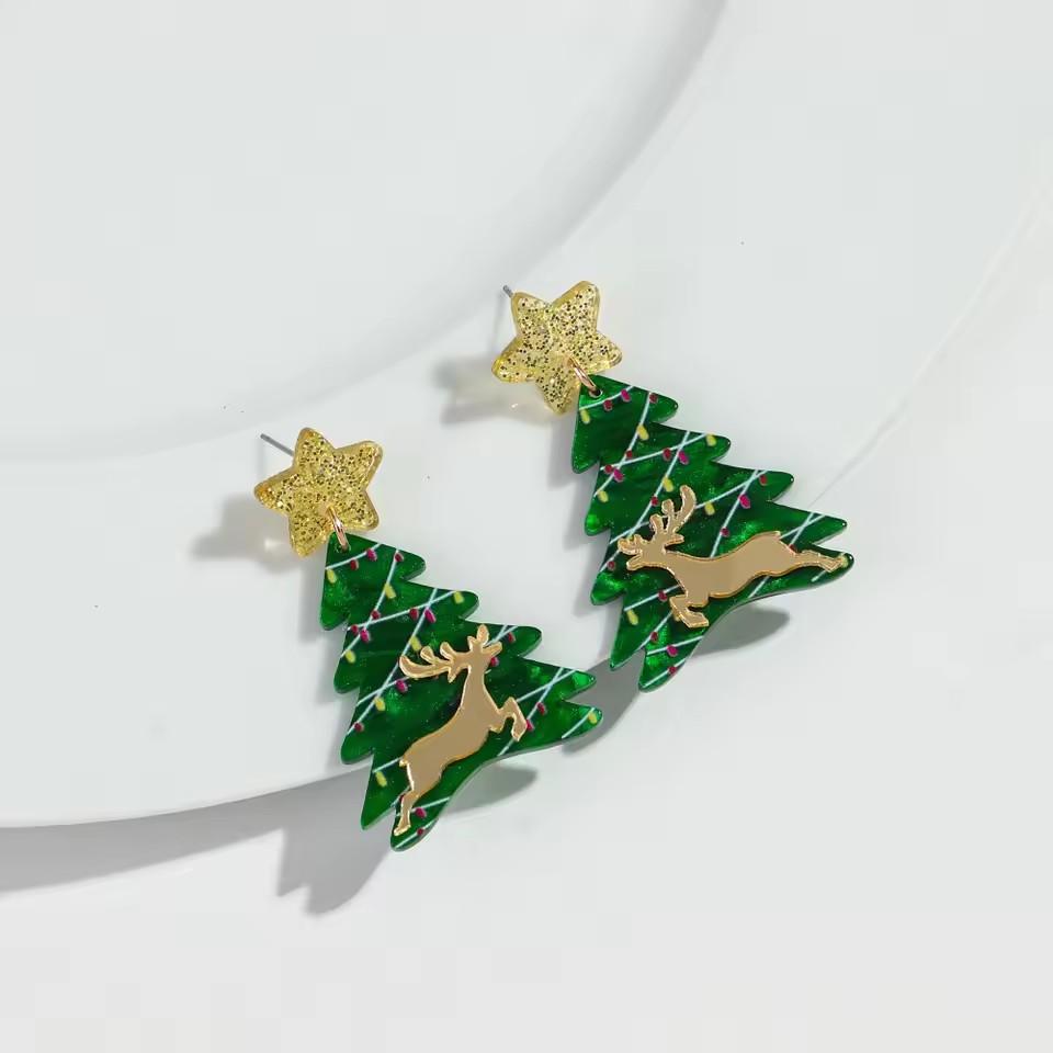 New Long Christmas Tree Acrylic Earrings for Women Fashion Xmas Trees Mirrored Elk Drop Earring Party Jewelry Gifts
New Long Christmas Tree Acrylic Earrings for Women Fashion Xmas Trees Mirrored Elk Drop Earring Party Jewelry Gifts