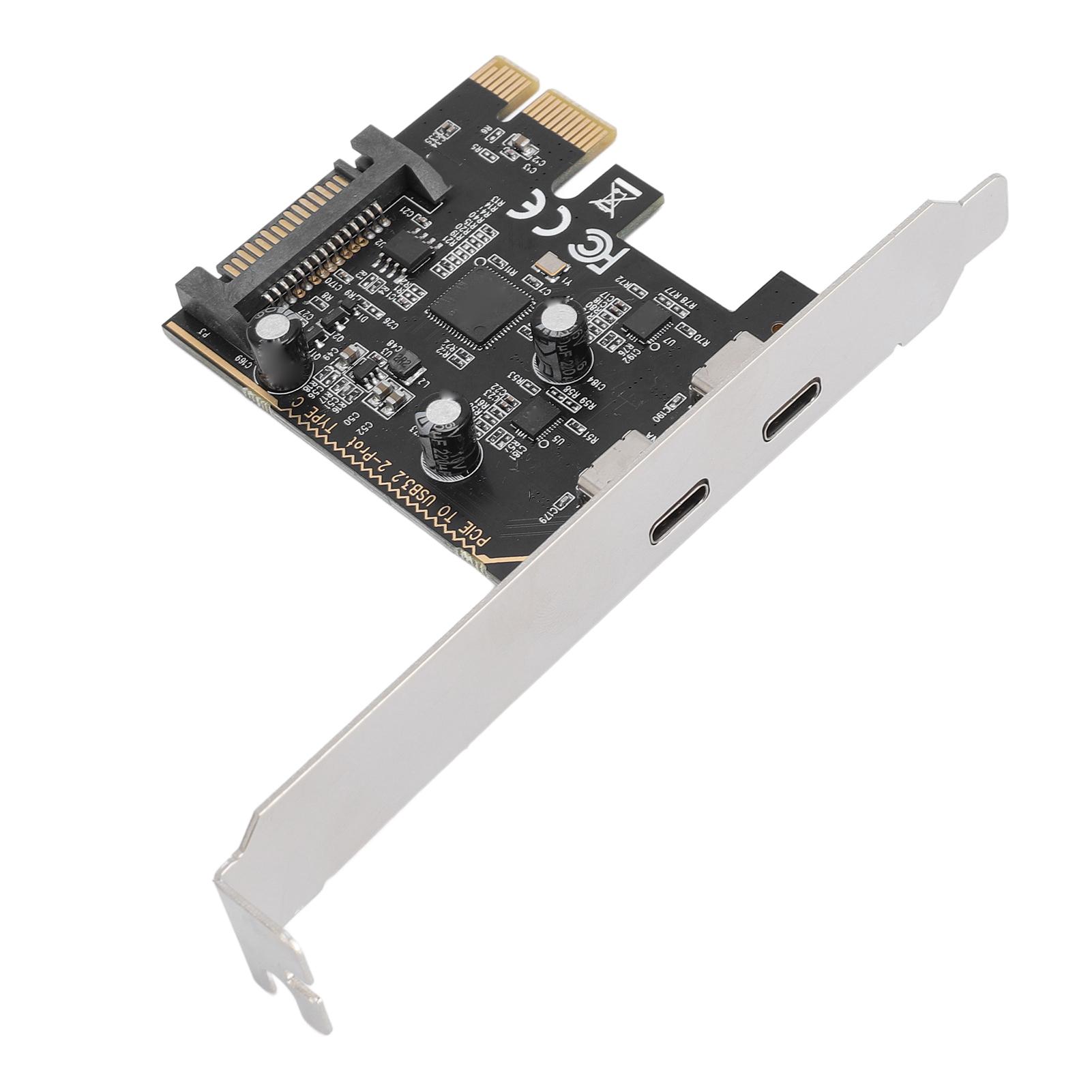 Карта-адаптер PCIe на Type C USB 3.2 Gen1 2-портова карта розширення Чіп основного контролера ASM1042 5 Гбіт/с для
Карта-адаптер PCIe на Type C USB 3.2 Gen1 2-портова карта розширення Чіп основного контролера ASM1042 5 Гбіт/с для