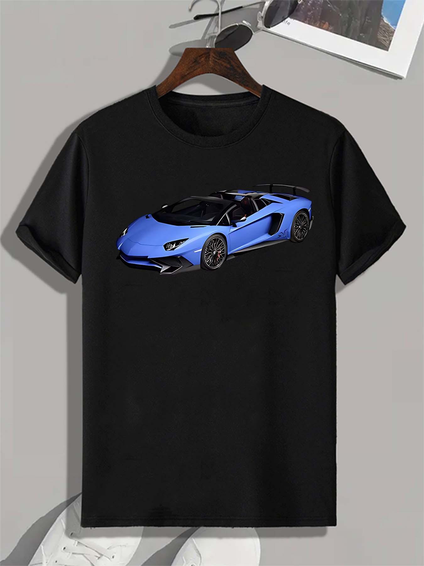 Sports Casual Polyester T-shirt with Crew Neck and Printed Sports Car Graphic XXXXL
Sports Casual Polyester T-shirt with Crew Neck and Printed Sports Car Graphic XXXXL