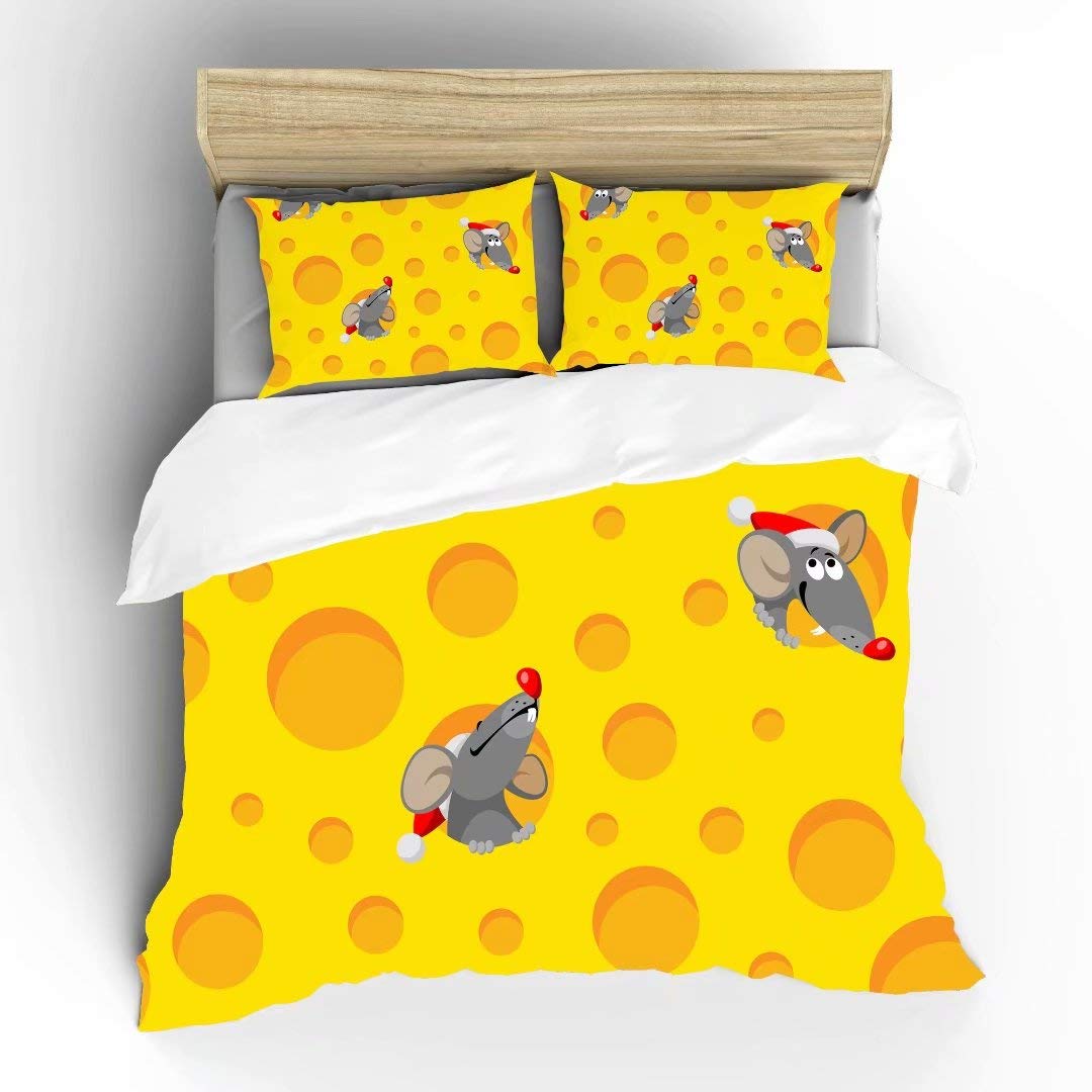 Cheese Bedding Sets Yellow Food Dessert Comforter Covers for Boys Girls Kids Duvet Cover Sets Fashion Teens Bedroom Decor 3 Pcs (135x200cm)
Cheese Bedding Sets Yellow Food Dessert Comforter Covers for Boys Girls Kids Duvet Cover Sets Fashion Teens Bedroom Decor 3 Pcs (135x200cm)