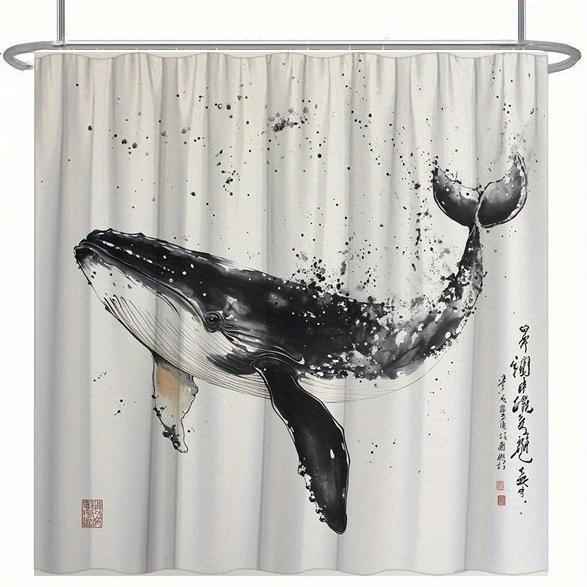 Humpback Whale Shower Curtain Japanese Traditional Art Washable Including 12 Hooks Modern Bathroom Decorative Shower Curtain W60H190(CM)-1 Pcs
Humpback Whale Shower Curtain Japanese Traditional Art Washable Including 12 Hooks Modern Bathroom Decorative Shower Curtain W60H190(CM)-1 Pcs