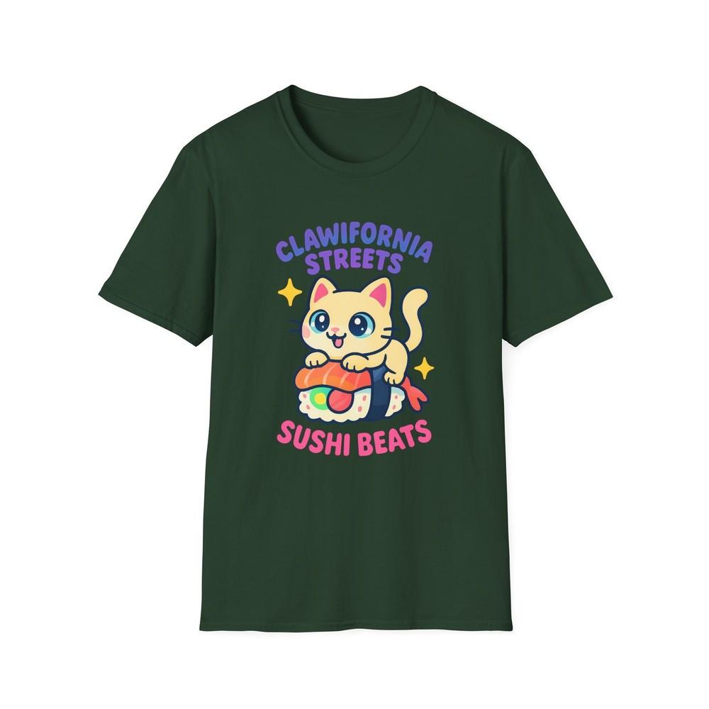 Unisex Softstyle T-Shirt Cream Kitten Funny Clawifornia Streets Sushi Beats L
Unisex Softstyle T-Shirt Cream Kitten Funny Clawifornia Streets Sushi Beats L