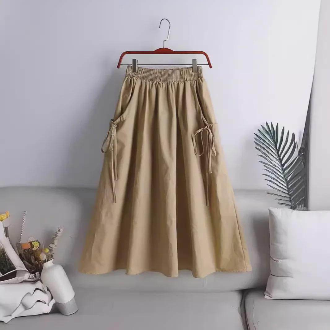 2025 Summer Women s Mid-Length A-Line Skirt with Lace-Up Drawstring and Pockets XL чорний
2025 Summer Women s Mid-Length A-Line Skirt with Lace-Up Drawstring and Pockets XL чорний