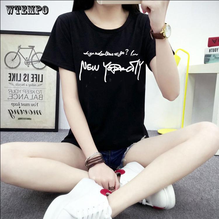 WTEMPO Summer Fashion Women letter Print T Shirt Women O-neck Short Sleeve Tops For Women
WTEMPO Summer Fashion Women letter Print T Shirt Women O-neck Short Sleeve Tops For Women