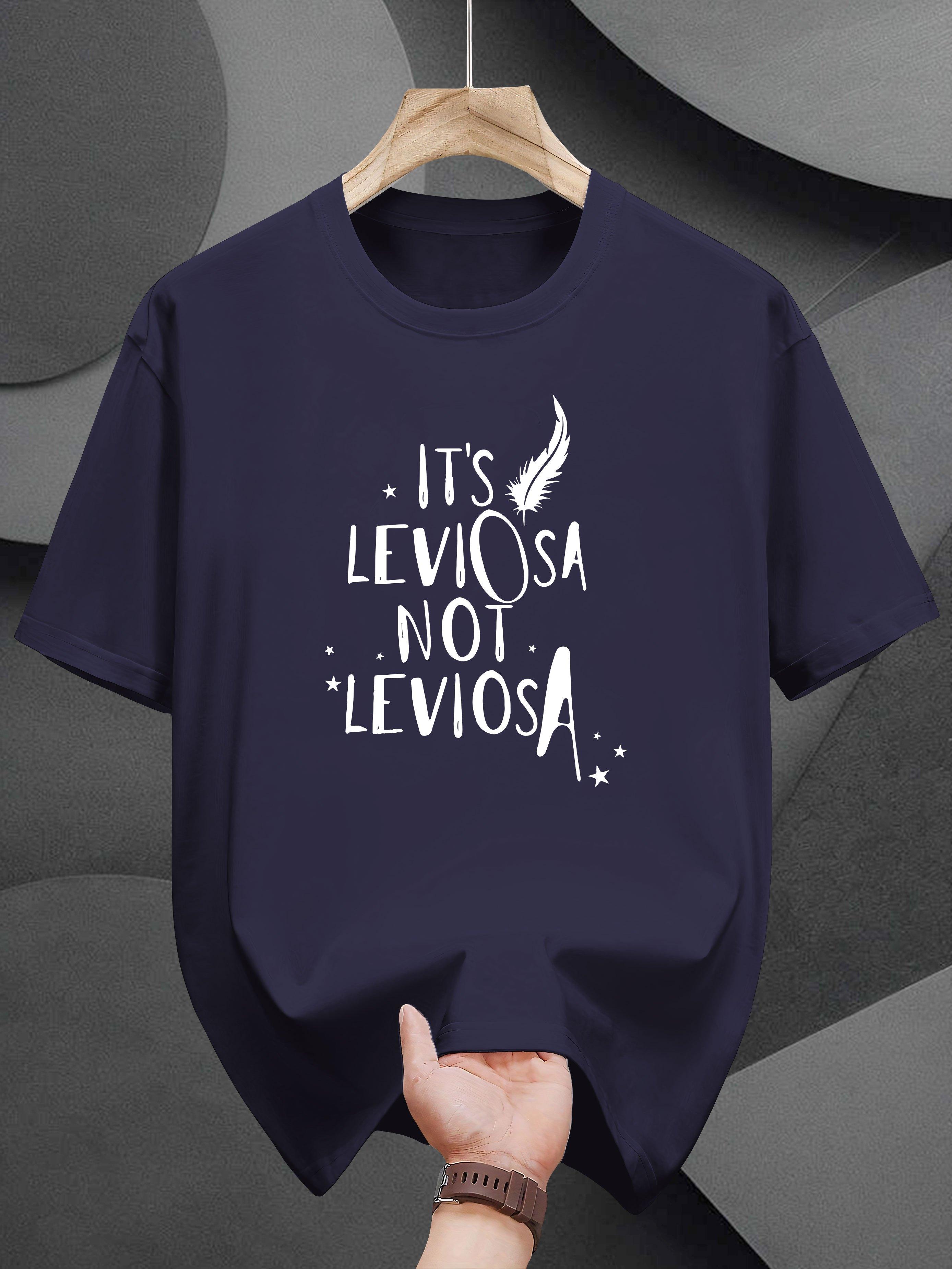 Casual Cotton T-shirt with Inspirational Quote - It S Levoona Not Leviosa Print XXL
Casual Cotton T-shirt with Inspirational Quote - It S Levoona Not Leviosa Print XXL