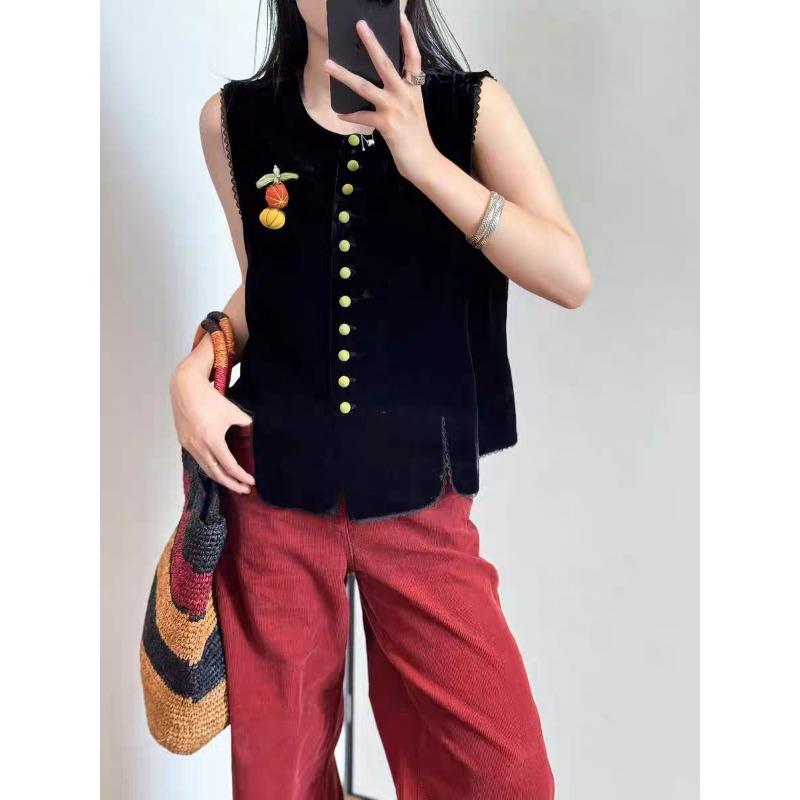 Золотой бархатный топ-майка женский осенний новый модный омолаживающий ретро жилет жилет жилет тренд XXL чёрный
Золотой бархатный топ-майка женский осенний новый модный омолаживающий ретро жилет жилет жилет тренд XXL чёрный