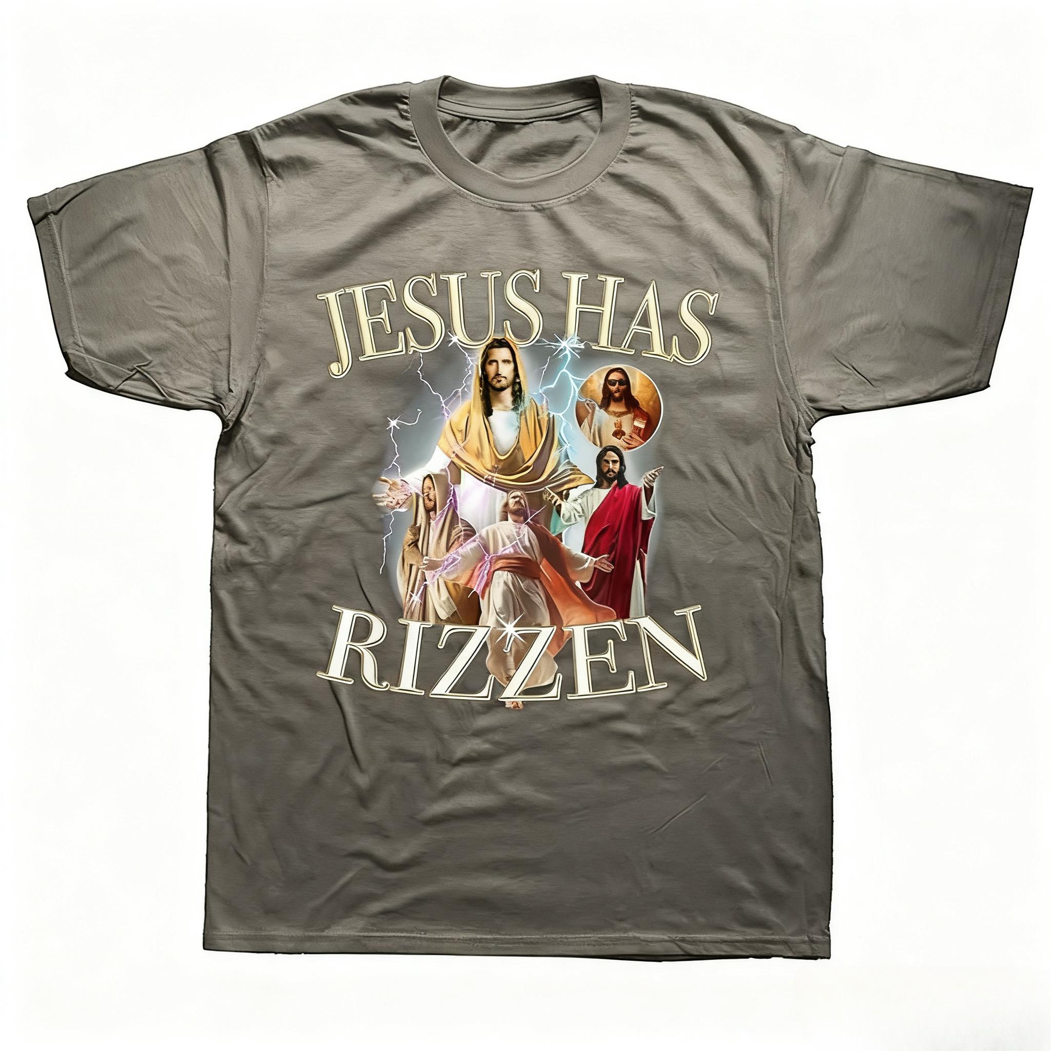 Christian Jesus Has Rizzen Funny Quote T Shirts Autumn Graphic Streetwear Short Sleeve Retro Christ Religious Gifts T-shirt S
Christian Jesus Has Rizzen Funny Quote T Shirts Autumn Graphic Streetwear Short Sleeve Retro Christ Religious Gifts T-shirt S