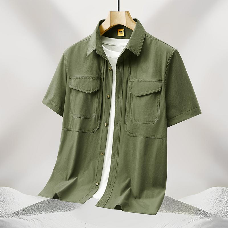 Men s Utility Pocket Short Sleeve Shirt - Casual Button Down Top M армія зелений колір
Men s Utility Pocket Short Sleeve Shirt - Casual Button Down Top M армія зелений колір