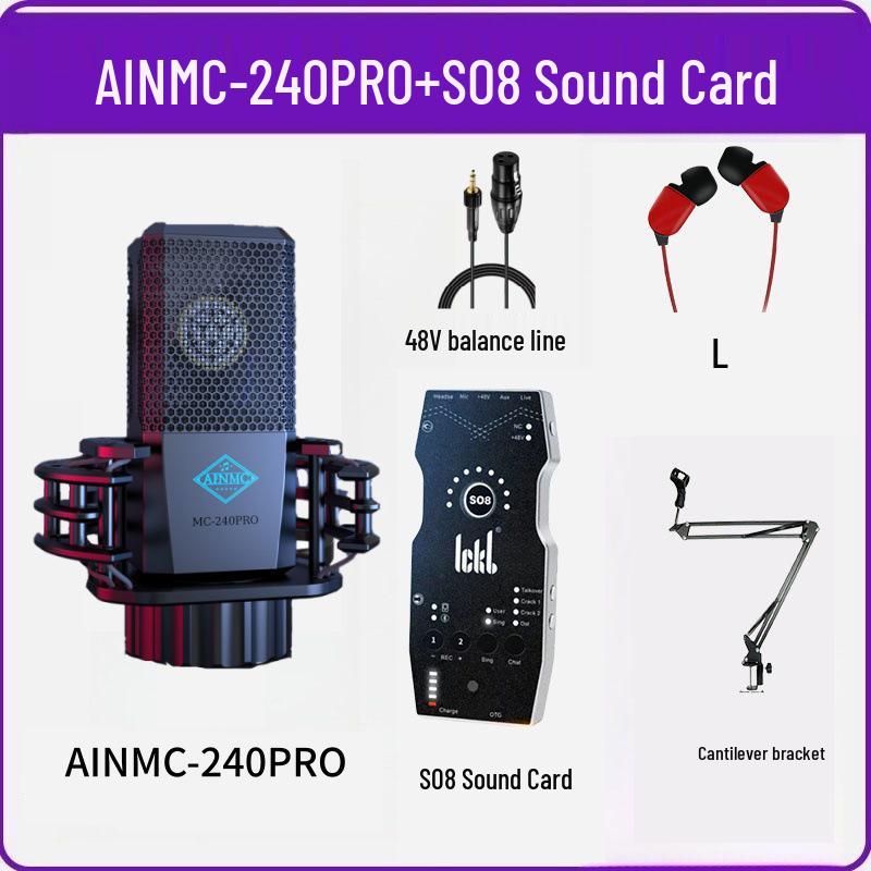 AINMC-240pro Large Diaphragm Condenser Microphone for Computers, Phones, Live Streaming, Recording, Singing, and KTV.
AINMC-240pro Large Diaphragm Condenser Microphone for Computers, Phones, Live Streaming, Recording, Singing, and KTV.