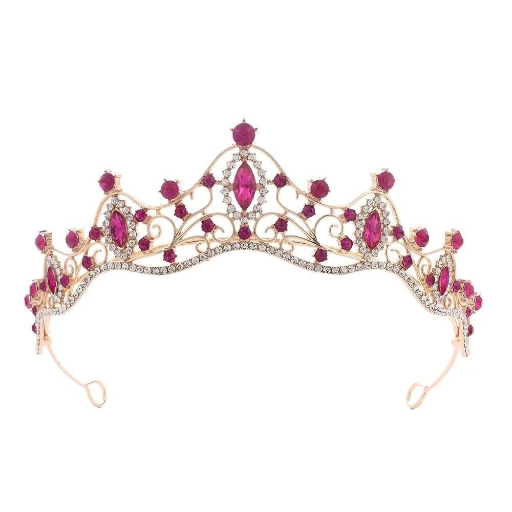 Сверкающая хрустальная корона Роскошная корона королевы принцессы Красивая свадебная корона День рождения Style6