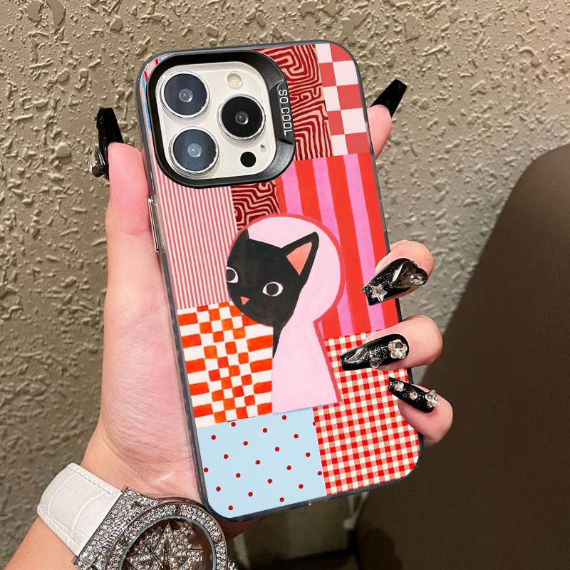 Artistic Black Cat Striped Pattern Laser Phone Case For iPhone 17 15 14 Pro Max Plus 17 Air 16 13 12 Mini 11 Pro Max Cover Funda iphone 14Pro
Artistic Black Cat Striped Pattern Laser Phone Case For iPhone 17 15 14 Pro Max Plus 17 Air 16 13 12 Mini 11 Pro Max Cover Funda iphone 14Pro