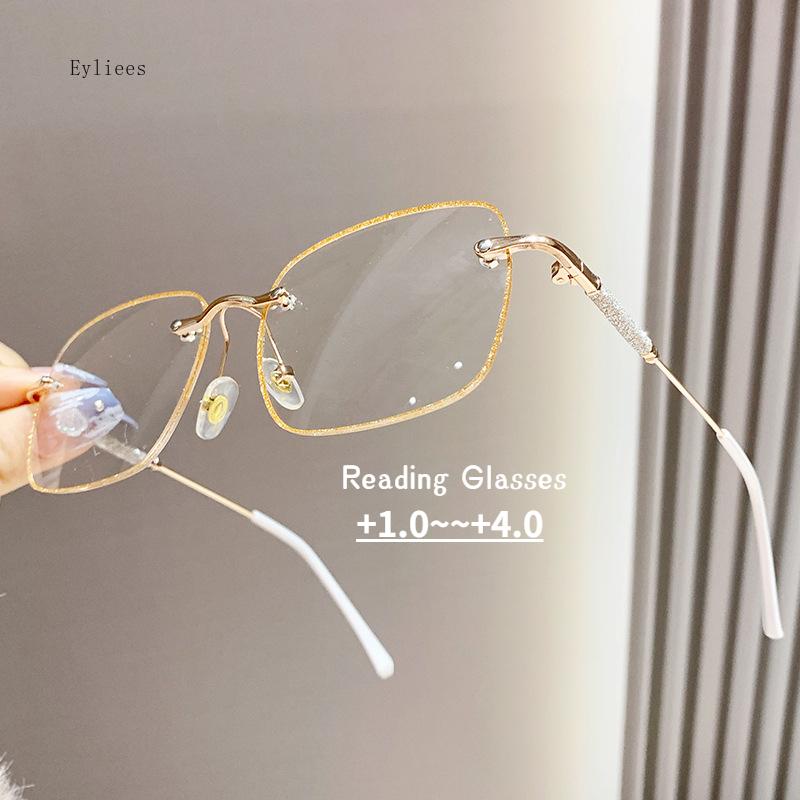 Fashion Anti-Blue Light Reading Glasses Glitter Square Metal Frame Presbyopic Glasses Men Women HD Glasses +1.0 to +4.0 óculos 
Fashion Anti-Blue Light Reading Glasses Glitter Square Metal Frame Presbyopic Glasses Men Women HD Glasses +1.0 to +4.0 óculos