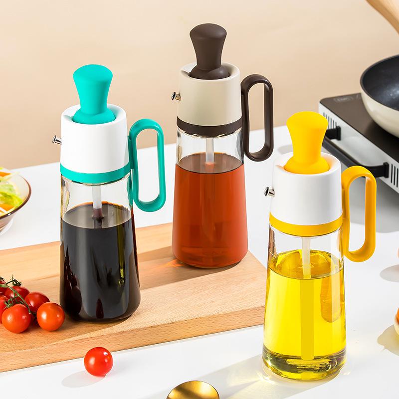 Multi-Functional Glass Oil & Vinegar Dispenser with Press-Measure Brush Golden Tea Yellow
Multi-Functional Glass Oil & Vinegar Dispenser with Press-Measure Brush Golden Tea Yellow