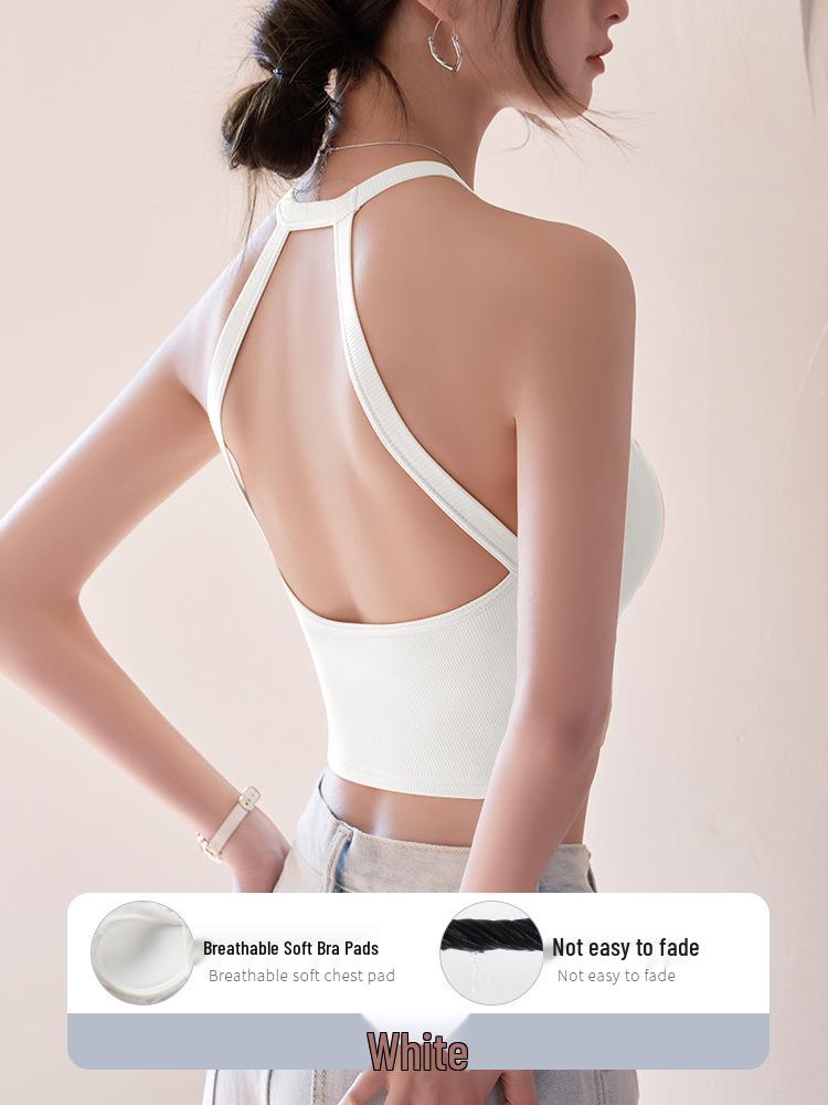 Spring/Summer Spaghetti Strap Tank Top with Built-in Bra | Backless Yoga Halter Vest for Women | Wear as Innerwear or Outerwear | No Bra Needed Large белый
Spring/Summer Spaghetti Strap Tank Top with Built-in Bra | Backless Yoga Halter Vest for Women | Wear as Innerwear or Outerwear | No Bra Needed Large белый