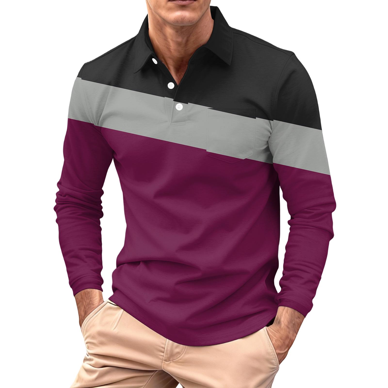 Men s Long-sleeved Collared Button-down Pocket Casual Top XL винний
Men s Long-sleeved Collared Button-down Pocket Casual Top XL винний