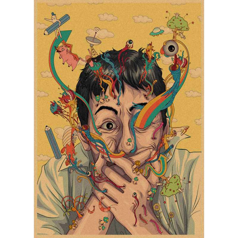 Free Shipping: Shintaro Kago Retro Manga Poster for Bar or Cafe Décor Yellow Kraft Paper (No Glue) 30X42 cm
Free Shipping: Shintaro Kago Retro Manga Poster for Bar or Cafe Décor Yellow Kraft Paper (No Glue) 30X42 cm