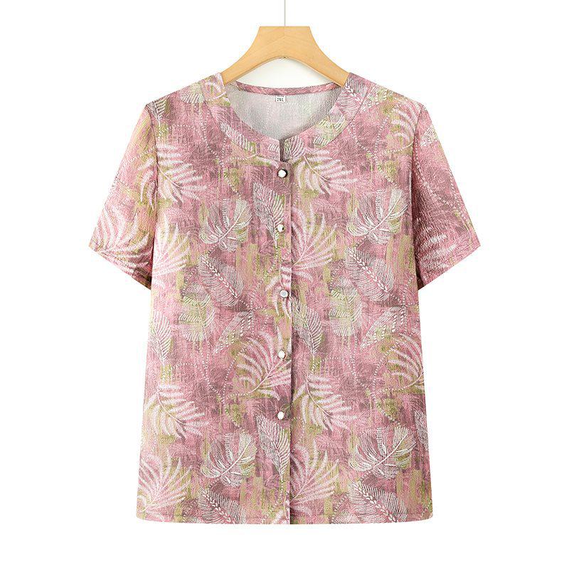 Grandma s Plus Size Floral Short-Sleeved Shirt for Middle-Aged and Elderly Women 4XL (suggested 130-140 jin)
Grandma s Plus Size Floral Short-Sleeved Shirt for Middle-Aged and Elderly Women 4XL (suggested 130-140 jin)