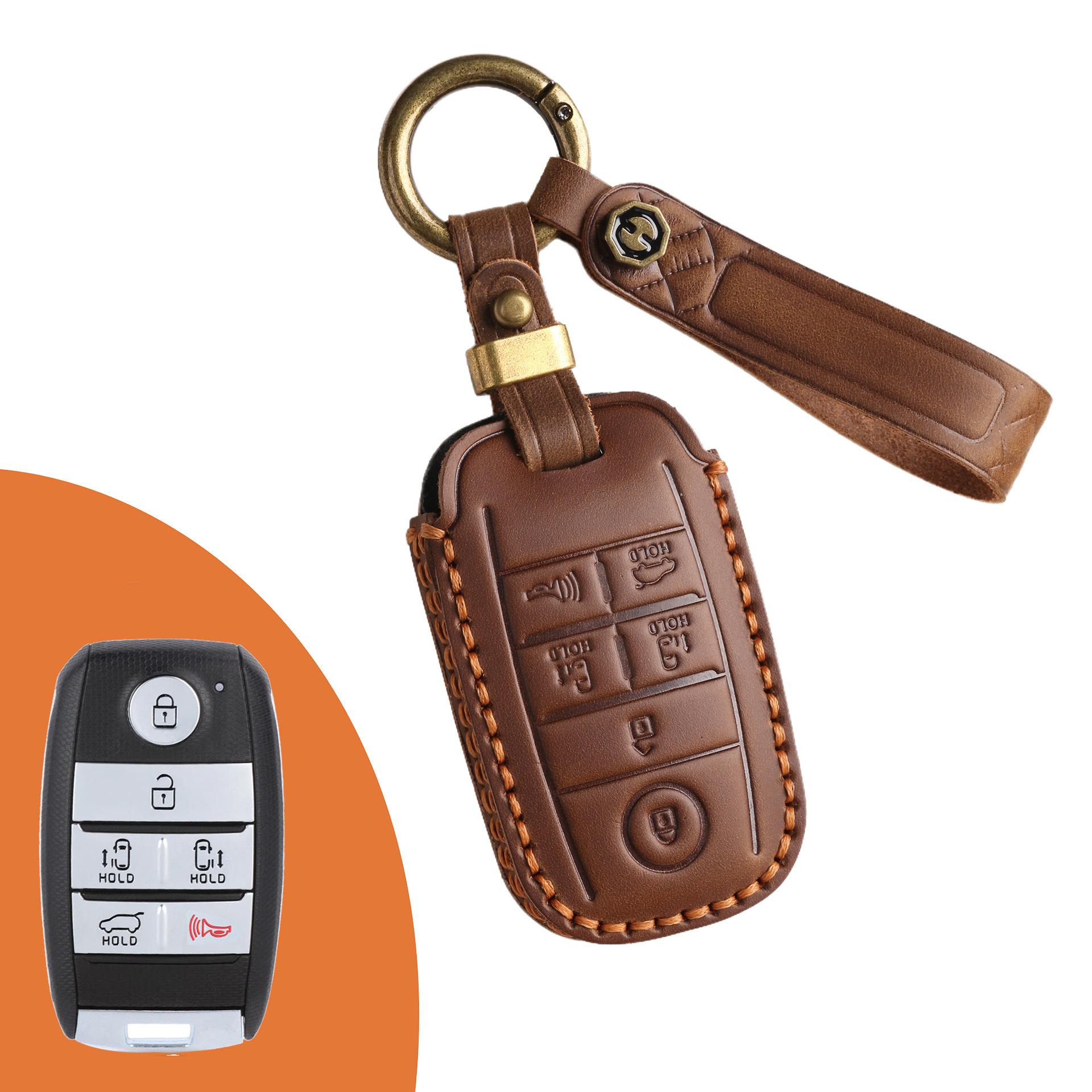 Applicable Kia K3 car key case K4 Smart Run kx3 Yi Run kx57 key case CROSS Sorento K5 leather
Applicable Kia K3 car key case K4 Smart Run kx3 Yi Run kx57 key case CROSS Sorento K5 leather