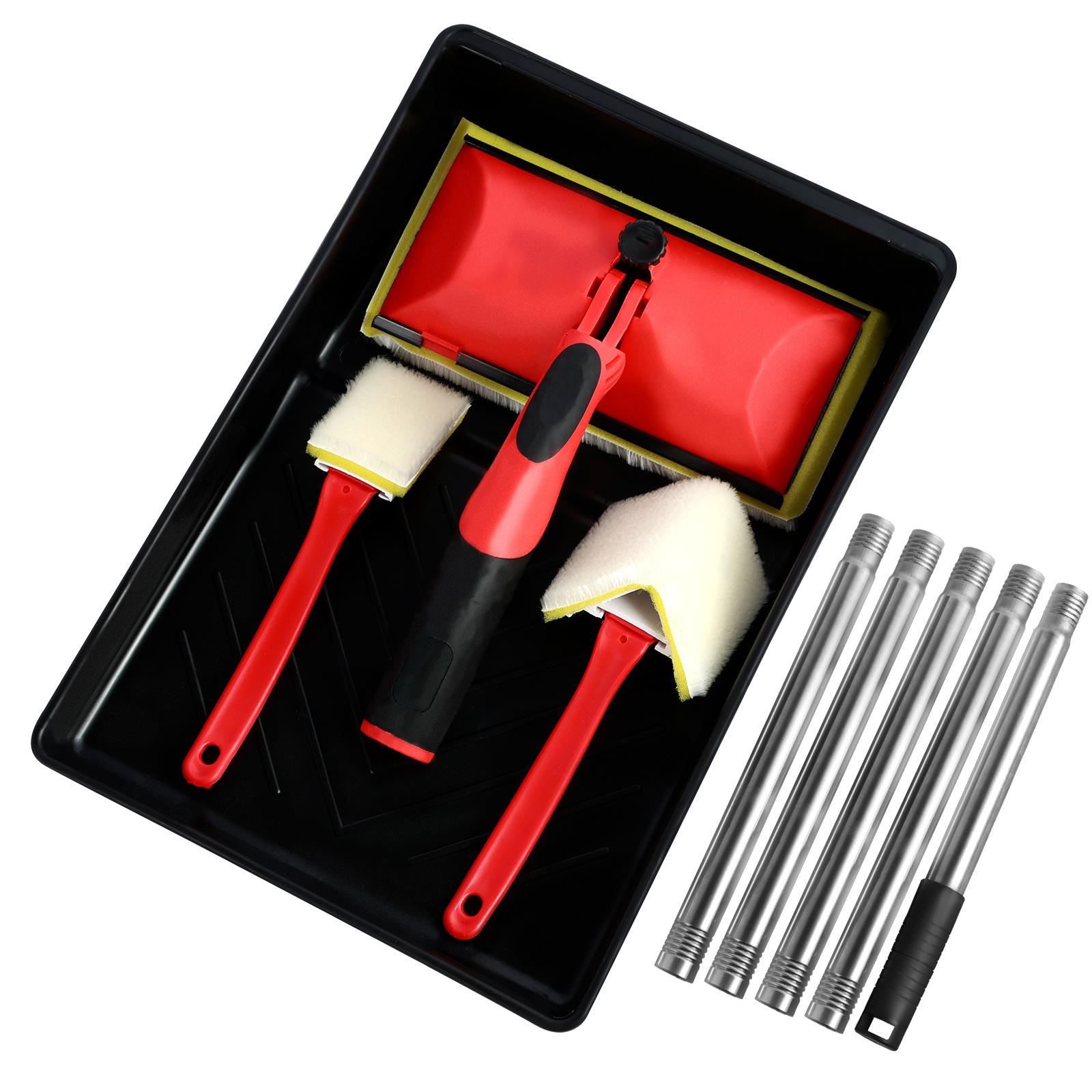 7 Inch Paint Pad Applicator Corner Walls and Ceilings Pad Painter Decorating Paint Pad Kit with Extension Pole and Paint Tray
7 Inch Paint Pad Applicator Corner Walls and Ceilings Pad Painter Decorating Paint Pad Kit with Extension Pole and Paint Tray
