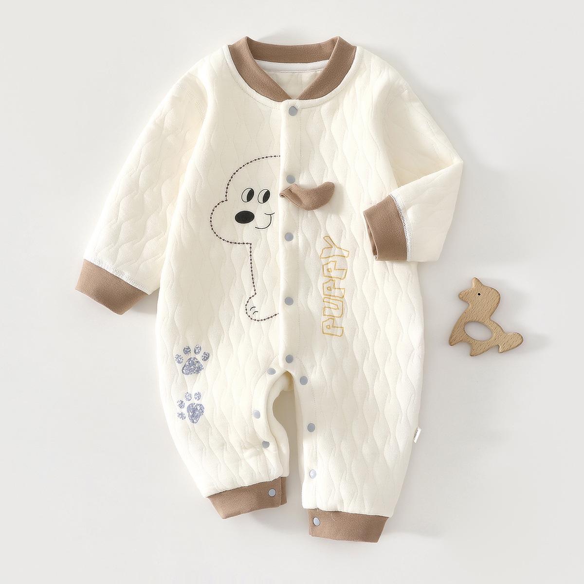 Baby Quilted Three-Layer Bodysuit for Spring/Autumn - Warm Crawling Outfit Size 66
Baby Quilted Three-Layer Bodysuit for Spring/Autumn - Warm Crawling Outfit Size 66