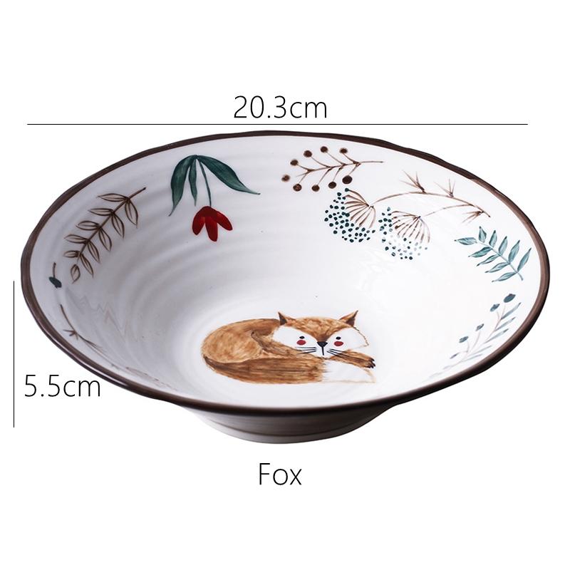 8 Inch Ceramic Bowl Noodle Bowl Forest Animal Design Large Bowl Creative Restaurant Household Flower Bowl
8 Inch Ceramic Bowl Noodle Bowl Forest Animal Design Large Bowl Creative Restaurant Household Flower Bowl
