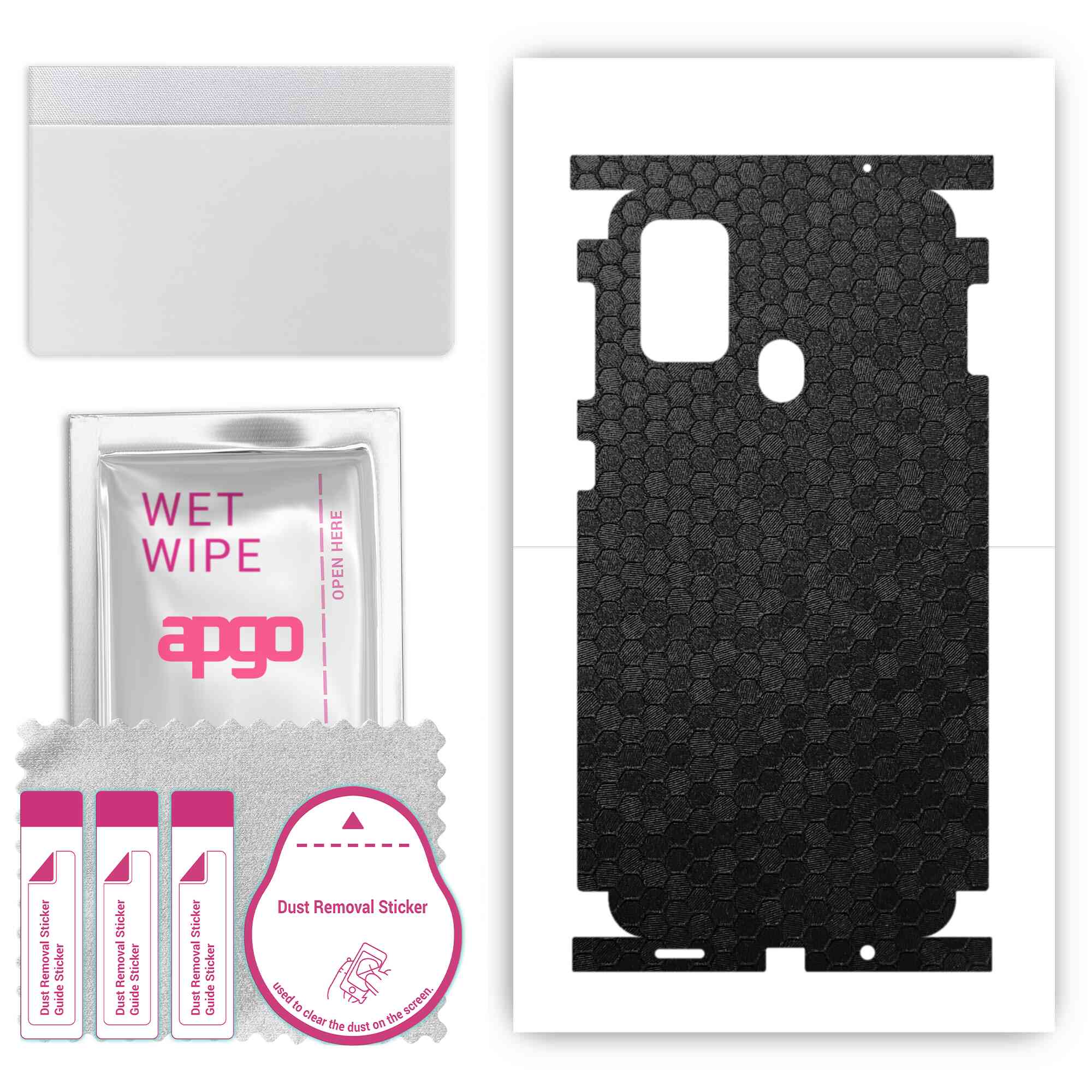 apgo Protective Skin Sticker for the back+sides compatible with Samsung Galaxy F41, Full Wrap Film, Foil, Vinyl - Pattern Black Honeycomb
apgo Protective Skin Sticker for the back+sides compatible with Samsung Galaxy F41, Full Wrap Film, Foil, Vinyl - Pattern Black Honeycomb