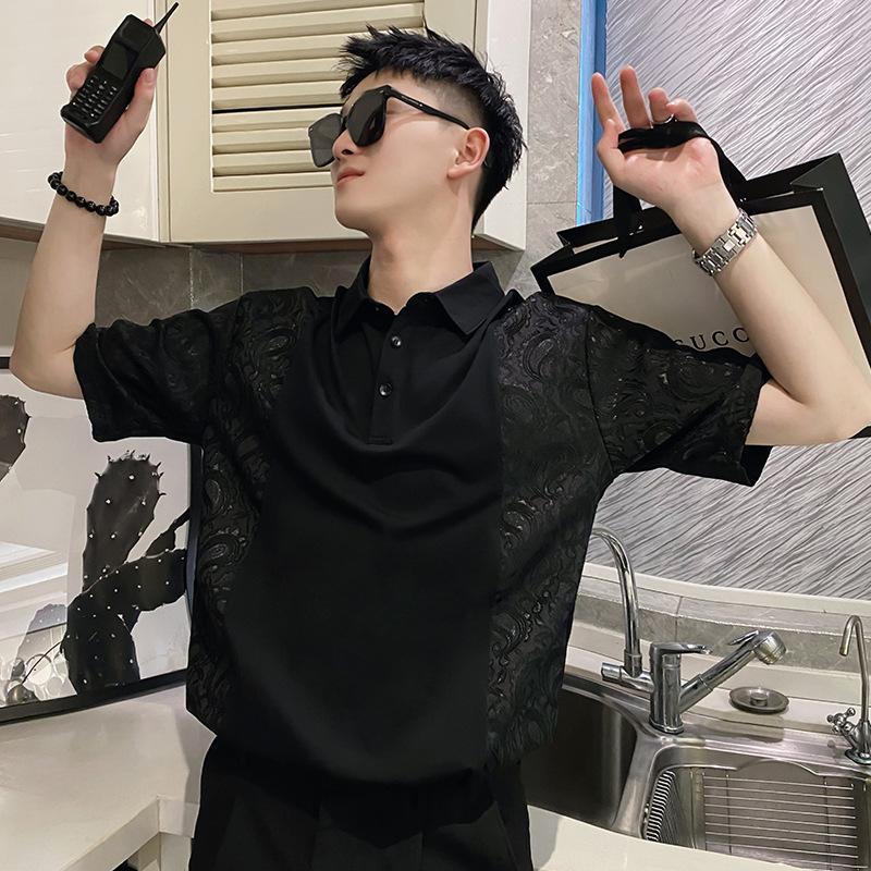 Men s Black Paisley Patchwork Short Sleeve Polo Shirt Casual Business Top S чорний
Men s Black Paisley Patchwork Short Sleeve Polo Shirt Casual Business Top S чорний
