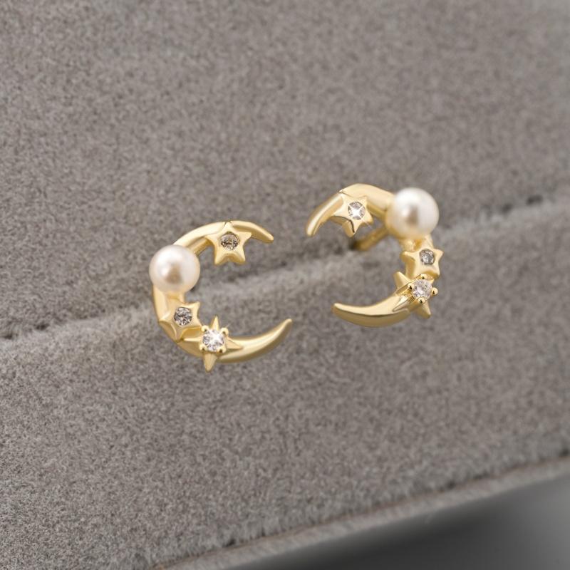 925 Sterling Silver Moon Stud Earrings for Women, Trendy Elegant Unique CZ Pearl Jewelry Gift золотой
925 Sterling Silver Moon Stud Earrings for Women, Trendy Elegant Unique CZ Pearl Jewelry Gift золотой