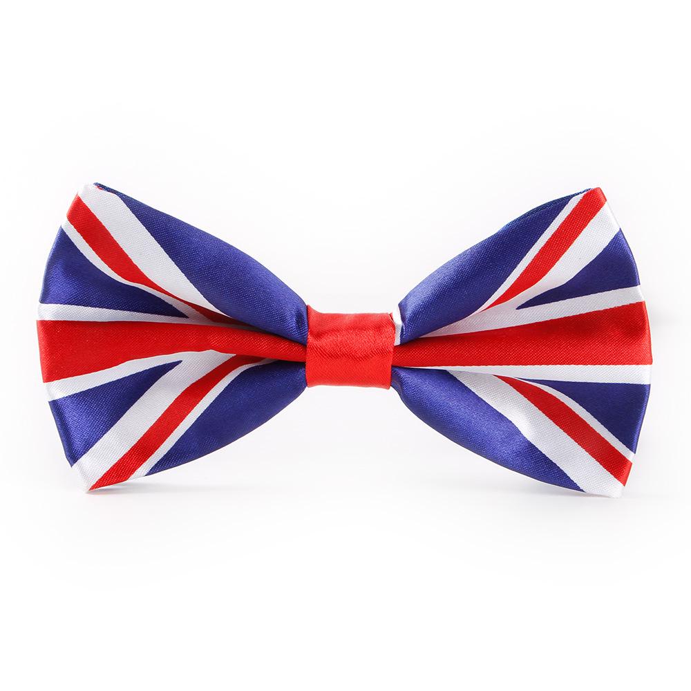 Silk National Flag Print Bow Tie - American & British Butterfly Design for Men
Silk National Flag Print Bow Tie - American & British Butterfly Design for Men