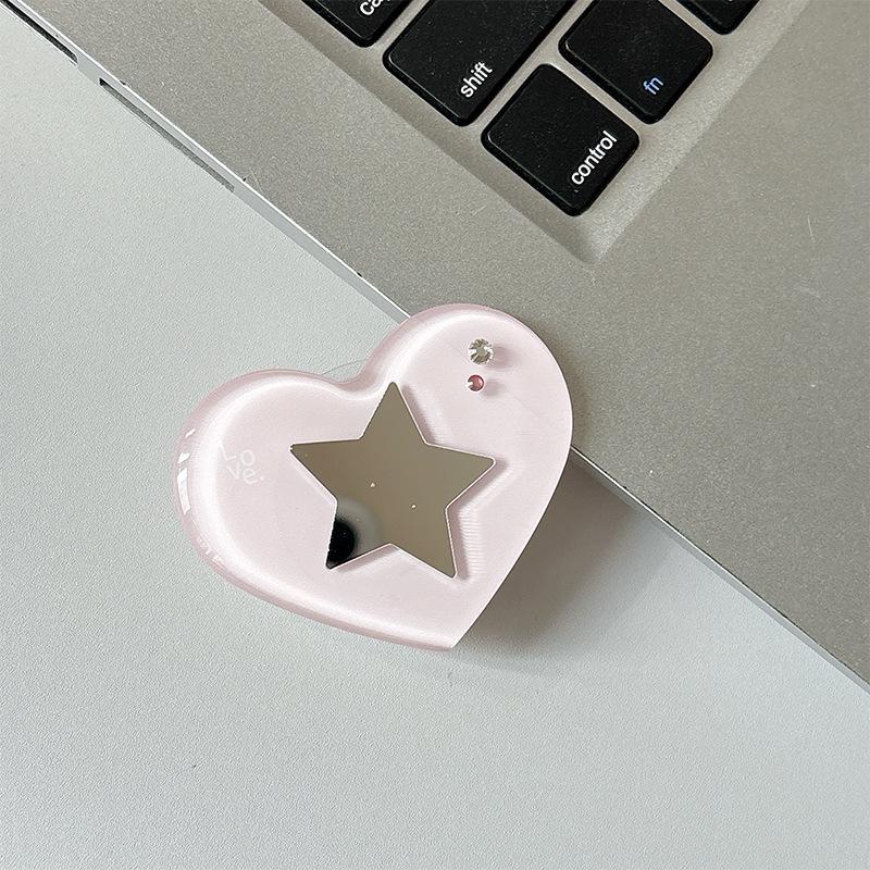 Solid Color Heart & Star Finger Ring Phone Stand with Mirror and Magnetic Sticker
Solid Color Heart & Star Finger Ring Phone Stand with Mirror and Magnetic Sticker