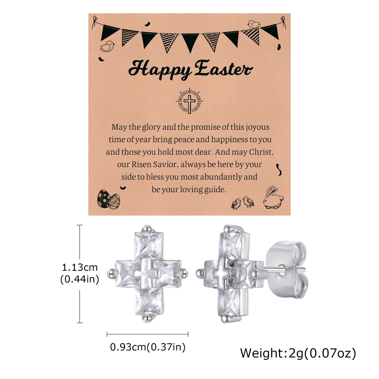Vnox Black White Zircon Cross Earrings for Men Women, Double Cross Stud Earring, Faith Creative Jewelry Gifts with Easter Card
Vnox Black White Zircon Cross Earrings for Men Women, Double Cross Stud Earring, Faith Creative Jewelry Gifts with Easter Card