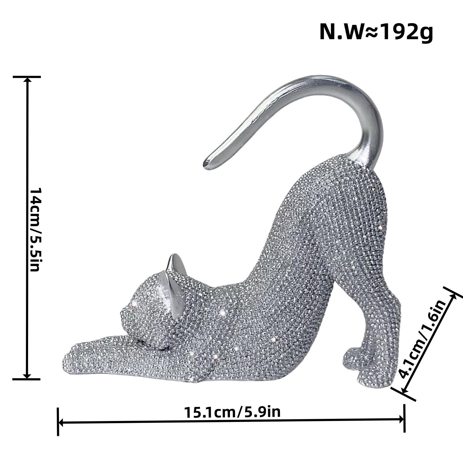 Sparkling Rhinestone Stretching Cat Figurine Jewelry Holder Light Desktop Decor for Necklace Earring Storage Home Accent Gift
Sparkling Rhinestone Stretching Cat Figurine Jewelry Holder Light Desktop Decor for Necklace Earring Storage Home Accent Gift