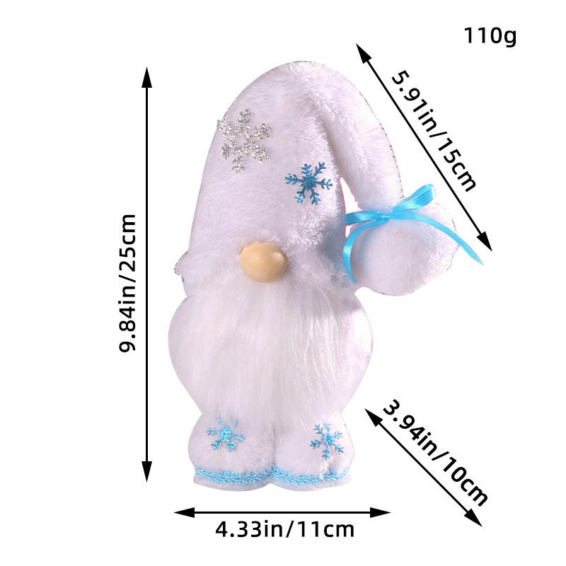 Christmas Winter Dwarf Faceless Doll Decoration Props Party Standing Snowflake Rudolf Doll Atmosphere Decoration Accessories New білий
Christmas Winter Dwarf Faceless Doll Decoration Props Party Standing Snowflake Rudolf Doll Atmosphere Decoration Accessories New білий