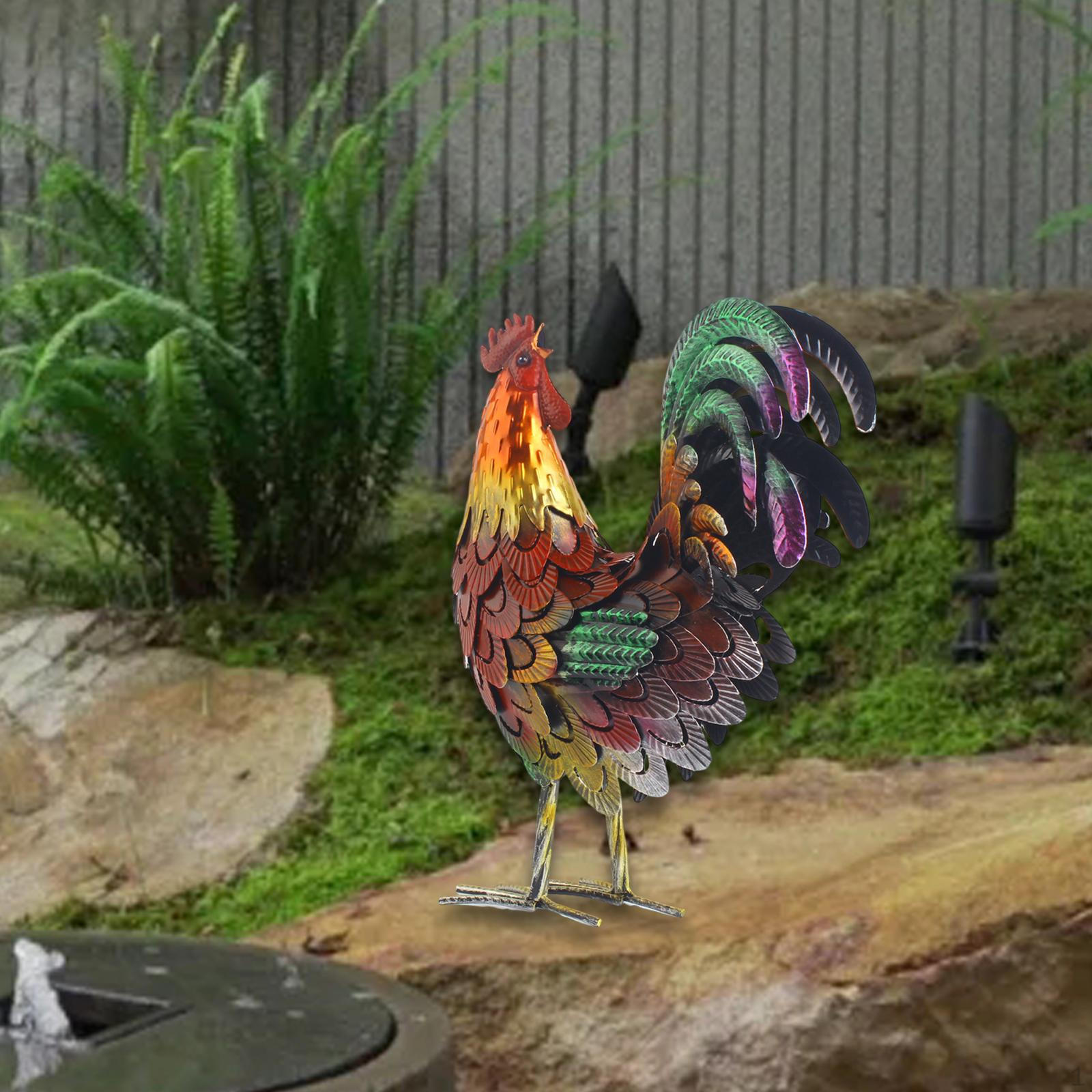 Chicken Sculpture,Animal Figurine Yard Art Metal Decoration Rooster Garden Statue Lawn Ornament for
Chicken Sculpture,Animal Figurine Yard Art Metal Decoration Rooster Garden Statue Lawn Ornament for