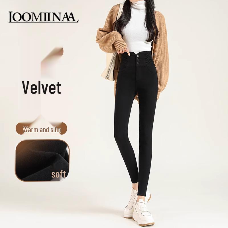 2024 Women s High Waist Black Velvet Winter Leggings: Elastic, Slim Fit Pencil Pants M for 96-105 jin
2024 Women s High Waist Black Velvet Winter Leggings: Elastic, Slim Fit Pencil Pants M for 96-105 jin