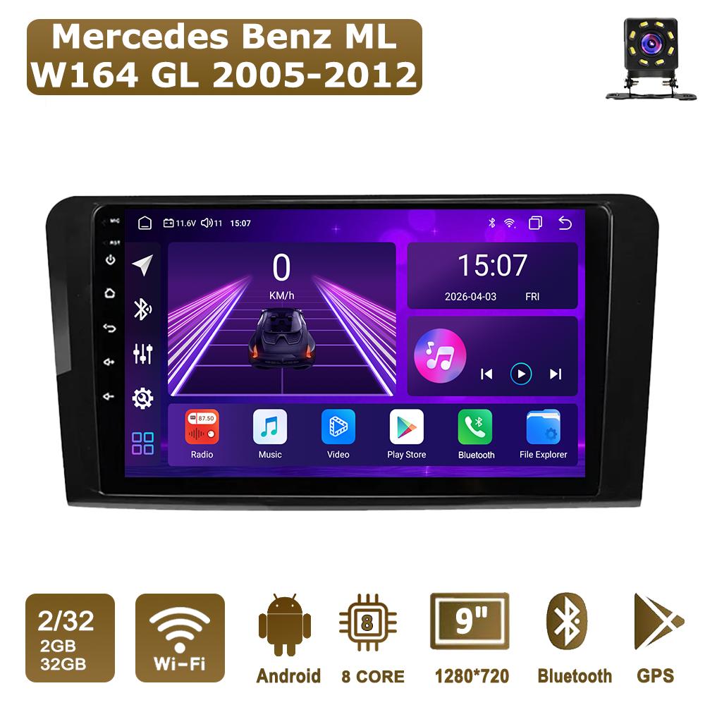 Android Car-Play Car Radio For Mercedes Benz ML W164 GL 2005-2012 Multimedia Player Head Unit Stereo GPS Navigation BT WIFI,8 CORE ,2+32GB чорний
Android Car-Play Car Radio For Mercedes Benz ML W164 GL 2005-2012 Multimedia Player Head Unit Stereo GPS Navigation BT WIFI,8 CORE ,2+32GB чорний