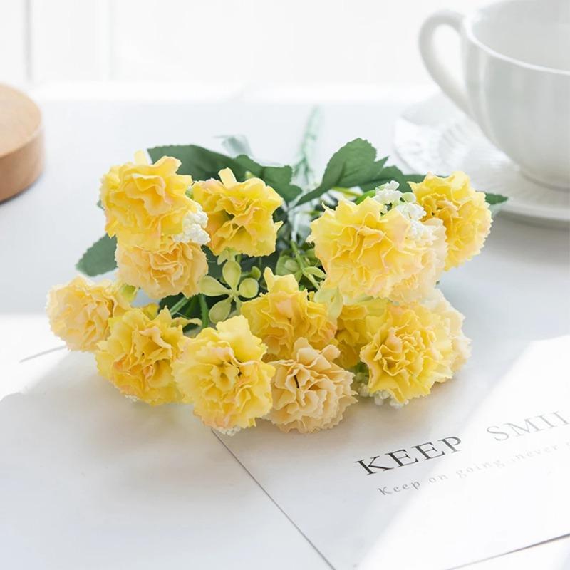 15 Heads Small Carnation for Wedding Arch Decor Christmas Garland Accessories Home Floral Arrangement Artificial Flowers 1pc жёлтый
15 Heads Small Carnation for Wedding Arch Decor Christmas Garland Accessories Home Floral Arrangement Artificial Flowers 1pc жёлтый
