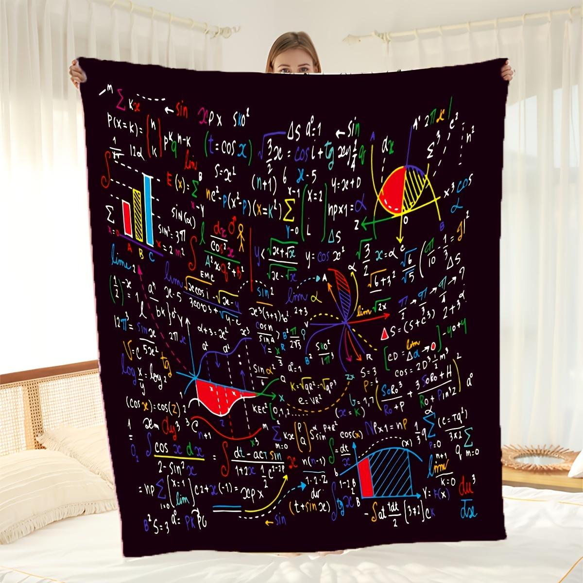 Mathematical Element Printed Flannel Blanket for Algebra Geometry Lovers Educational Design Calculus Physics Themed Gift 30x40in
Mathematical Element Printed Flannel Blanket for Algebra Geometry Lovers Educational Design Calculus Physics Themed Gift 30x40in