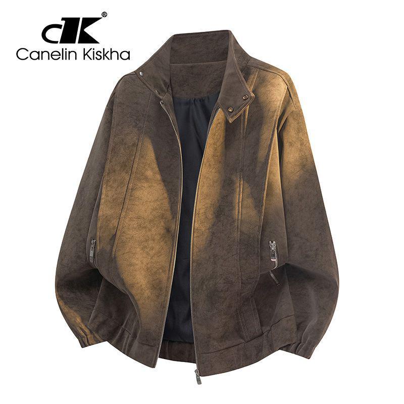 CANELIN KISKHA Men s Retro Motorcycle PU Leather Jacket, Suede Plush, Fleece-Lined, Warm Stand Collar Outerwear - Autumn/Winter. 7XL for 250-270 jin
CANELIN KISKHA Men s Retro Motorcycle PU Leather Jacket, Suede Plush, Fleece-Lined, Warm Stand Collar Outerwear - Autumn/Winter. 7XL for 250-270 jin