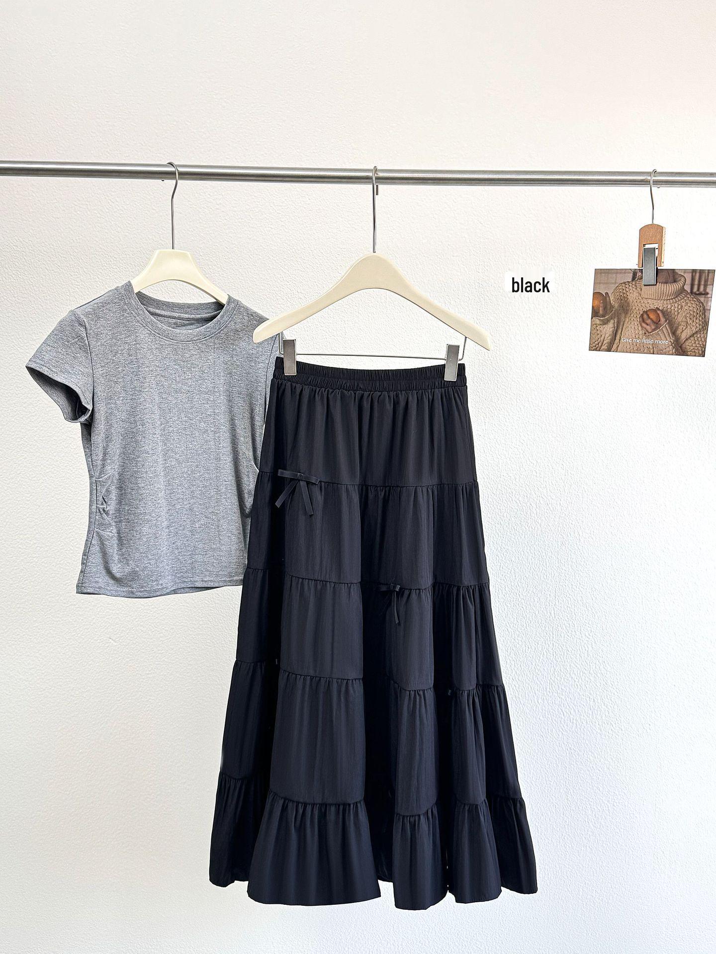 White Bow High-Waist A-Line Skirt - Slimming Mid-Length Drape One Size чорний
White Bow High-Waist A-Line Skirt - Slimming Mid-Length Drape One Size чорний