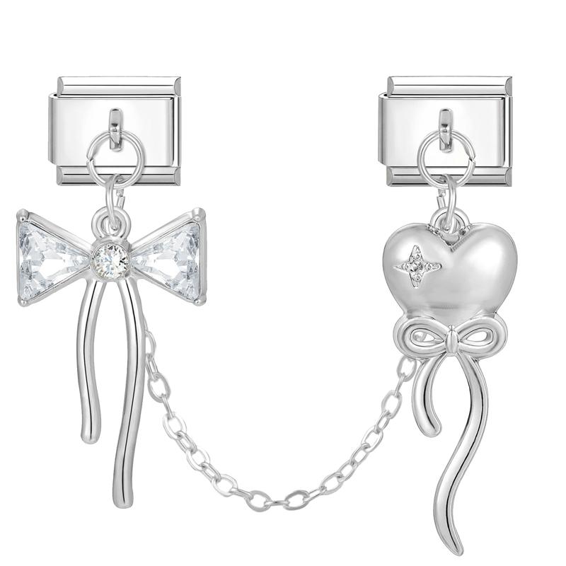 New Zircon Butterfly Heart Moon Crown Tassel Chain Italian Charm Links Fit 9MM Stainless Steel Bracelet Women DIY Making Jewelry
New Zircon Butterfly Heart Moon Crown Tassel Chain Italian Charm Links Fit 9MM Stainless Steel Bracelet Women DIY Making Jewelry