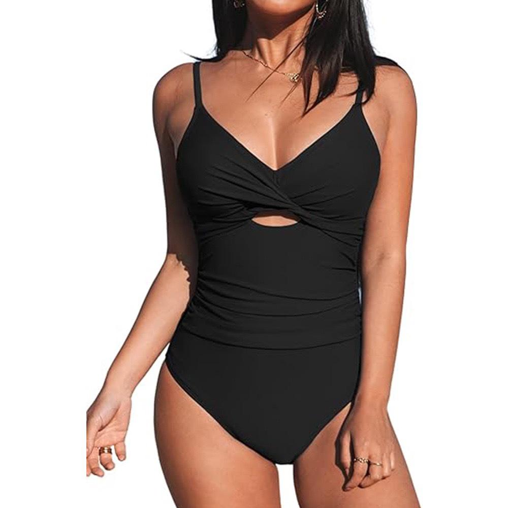 2025 Trendy European & American One-Piece Cutout Swimsuit - Sexy Ruched Slimming Bikini XLarge чорний
2025 Trendy European & American One-Piece Cutout Swimsuit - Sexy Ruched Slimming Bikini XLarge чорний
