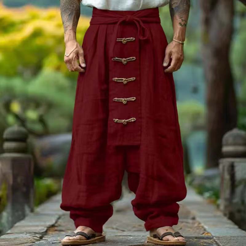 Ethnic Vestidos Casual Linen Wide Leg Pants Men s Solid Color Comfortable Trendy Pleated Pants Men s Streetwear XS червоний
Ethnic Vestidos Casual Linen Wide Leg Pants Men s Solid Color Comfortable Trendy Pleated Pants Men s Streetwear XS червоний