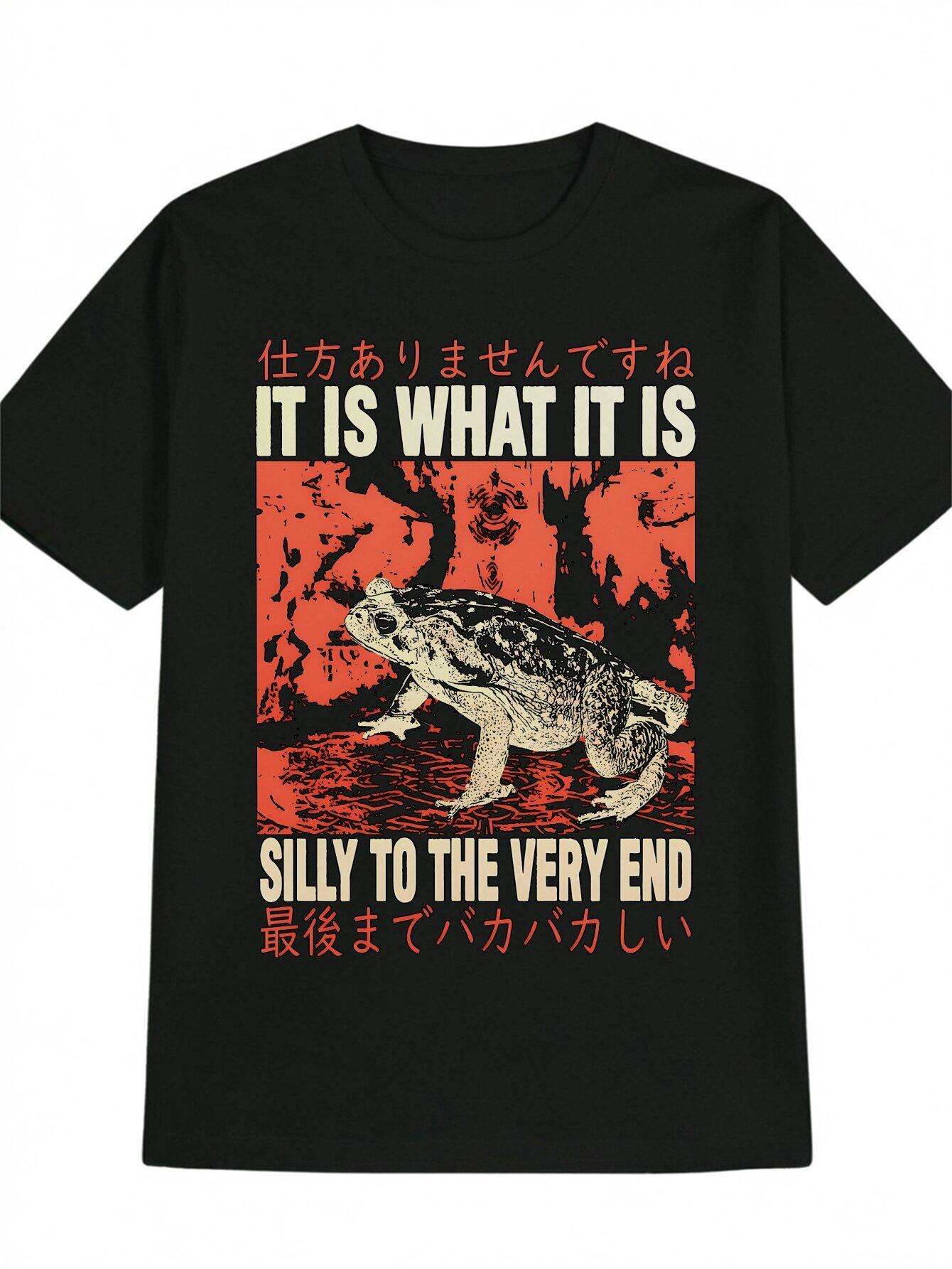 Casual Round Neck T-shirt with IT IS WHAT IT IS Print - Black XXXL
Casual Round Neck T-shirt with IT IS WHAT IT IS Print - Black XXXL