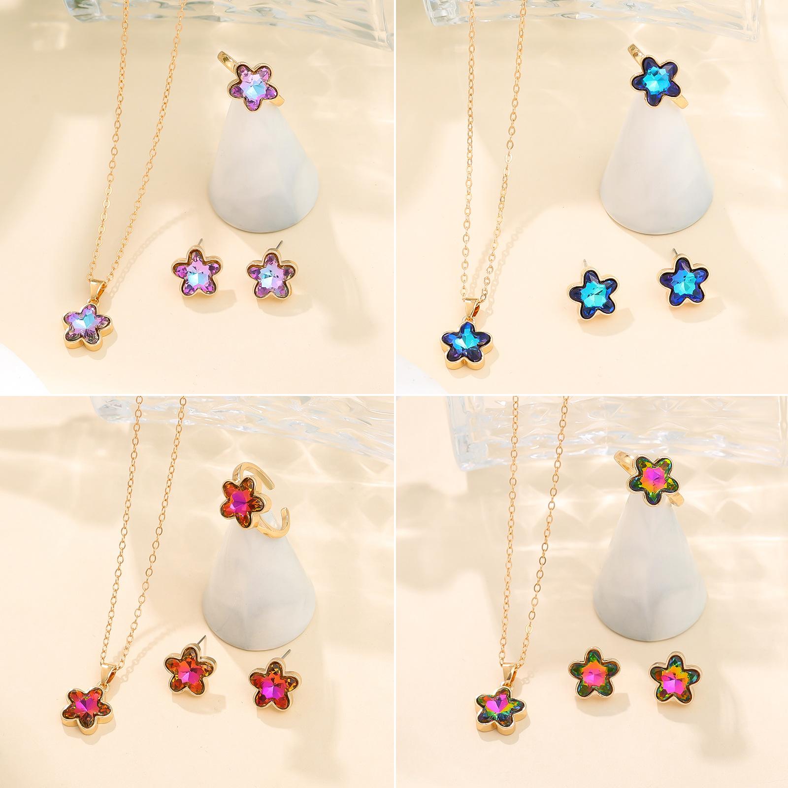 New product gradual change five-star jewelry set fashion personality ins light luxury girls necklace collarbone chain
New product gradual change five-star jewelry set fashion personality ins light luxury girls necklace collarbone chain
