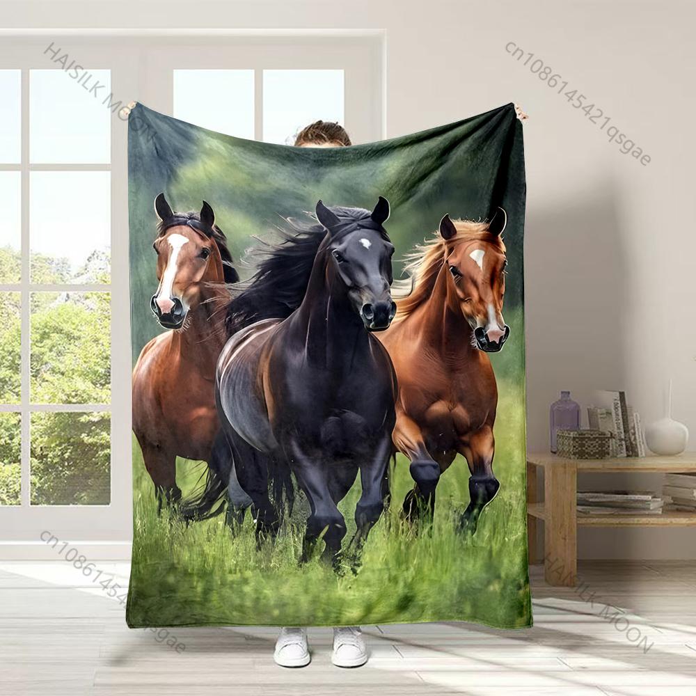 Three Galloping Horses on Meadow Print Adult Children Warm Blankets Home Travel Car Soft Comfortable Suitable for All Seasons 75x90cm
Three Galloping Horses on Meadow Print Adult Children Warm Blankets Home Travel Car Soft Comfortable Suitable for All Seasons 75x90cm
