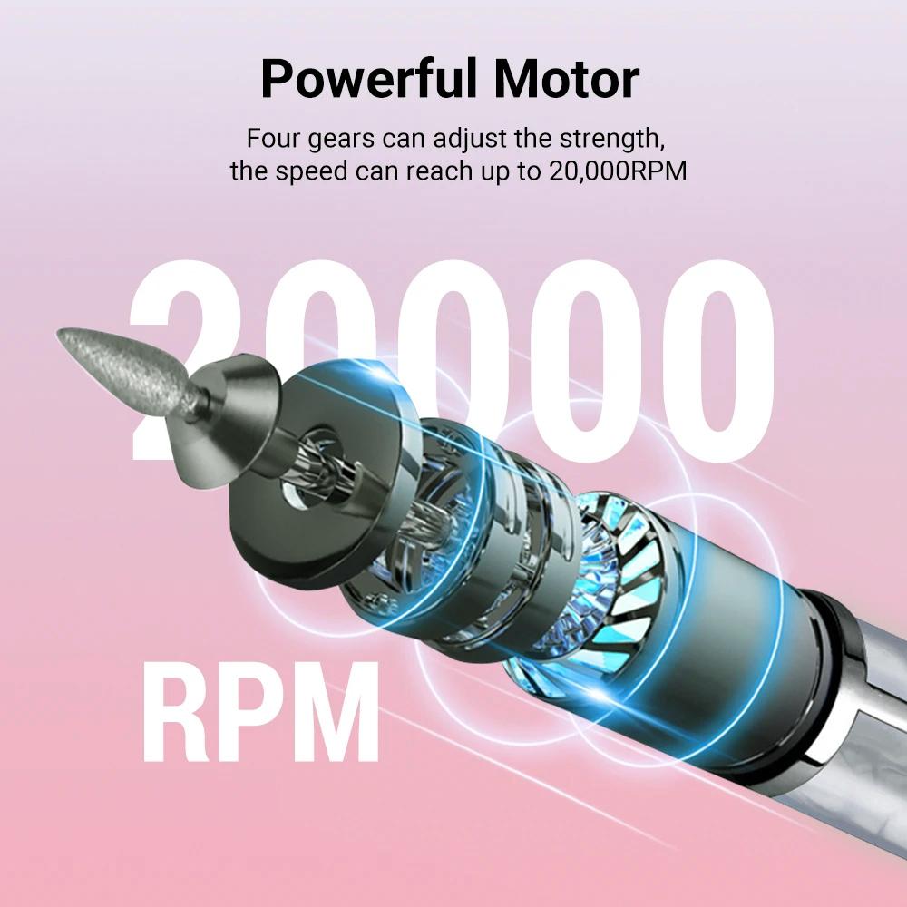YIKOOLIN Manicure Pedicure Kit Professional 20000rpm Nail Drill Electric Nail File Set Cordless Electric Nail Drill Machine Kit рожевий
YIKOOLIN Manicure Pedicure Kit Professional 20000rpm Nail Drill Electric Nail File Set Cordless Electric Nail Drill Machine Kit рожевий